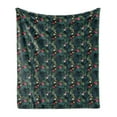 thumbnail image 1 of Tropical Soft Flannel Fleece Throw Blanket, Realistic Rainforest Flora Hibiscus Flowers Monstera Leaves Untouched Paradise, Cozy Plush for Indoor and Outdoor Use, 70" x 90", Multicolor, by Ambesonne, 1 of 6