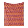 thumbnail image 1 of Tropical Soft Flannel Fleece Throw Blanket, Tropical Vibrant Palm Tree Leaves Holiday Paradise Lands Relaxation Graphic, Cozy Plush for Indoor and Outdoor Use, 50" x 60", Magenta Orange, by Ambesonne, 1 of 6