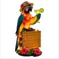 thumbnail image 1 of Tropical Solar Parrot Tabletop Figurine Light 17.7 Inch, Barrel Base LED Accent Decor for Tiki Bar Porch Table, 1 of 5