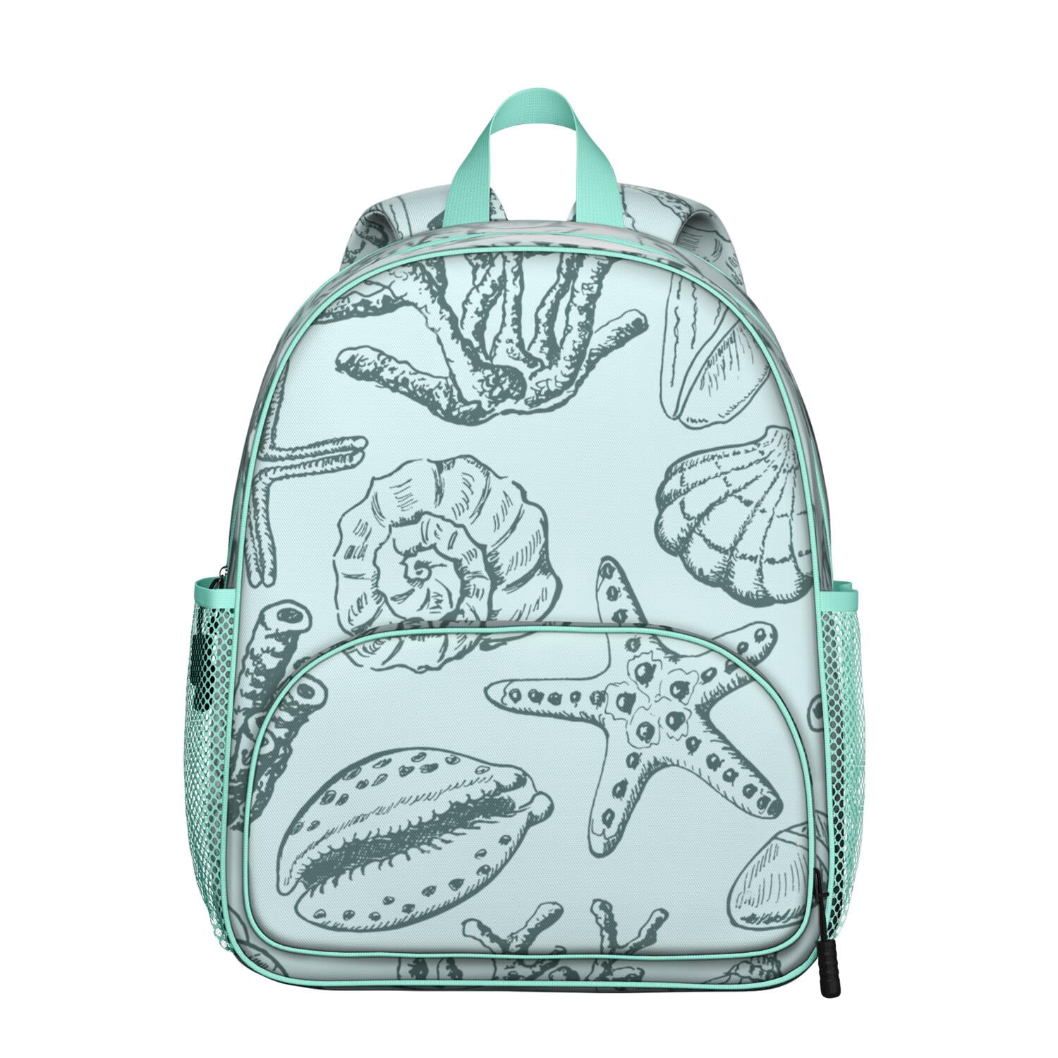 Tropical Starfish Student Backpack – Beach Seashells Seahorse Fish ...