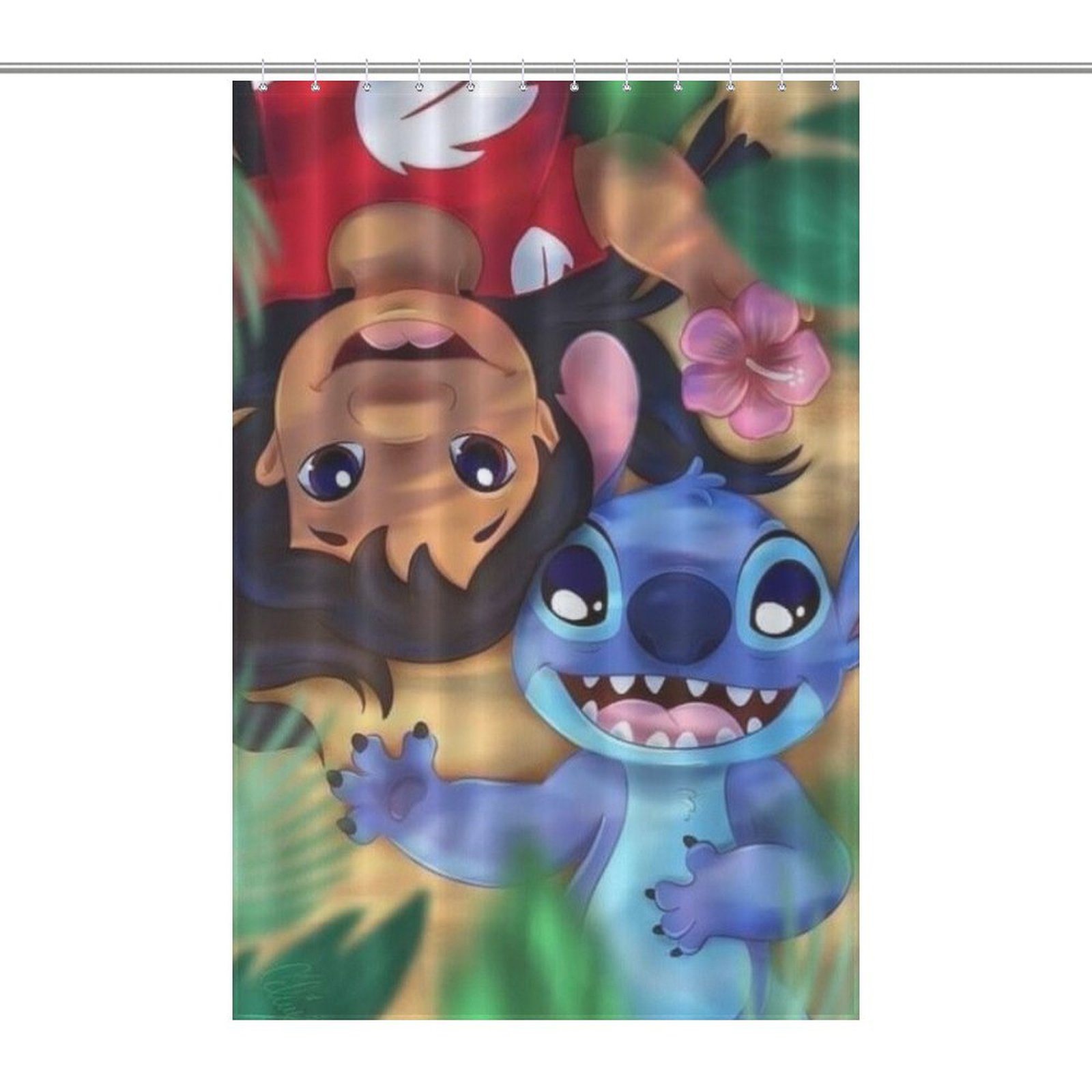 Happy Birthday Shower Curtain – 70x70 Inch Party Decor With Balloons & Cake