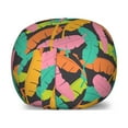 thumbnail image 1 of Tropical Storage Toy Bag Chair, Banana Leaves in Different Colors on Dark Background Exotic Fruit Tree Jungle, Stuffed Animal Organizer Washable Bag, Large Size, Multicolor, by Ambesonne, 1 of 3