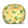 thumbnail image 1 of Tropical Storage Toy Bag Chair, Botanical Theme Exotic Palm Leaves Motif Summer Art Hawaiian Design, Stuffed Animal Organizer Washable Bag, Small Size, Pale Orange and Green, by Ambesonne, 1 of 3
