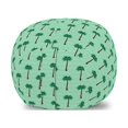 thumbnail image 1 of Tropical Storage Toy Bag Chair, Repeating Pattern of Summer Season Palm Trees on Stripes, Stuffed Animal Organizer Washable Bag, Large Size, Seafoam Forest Green, by Ambesonne, 1 of 3
