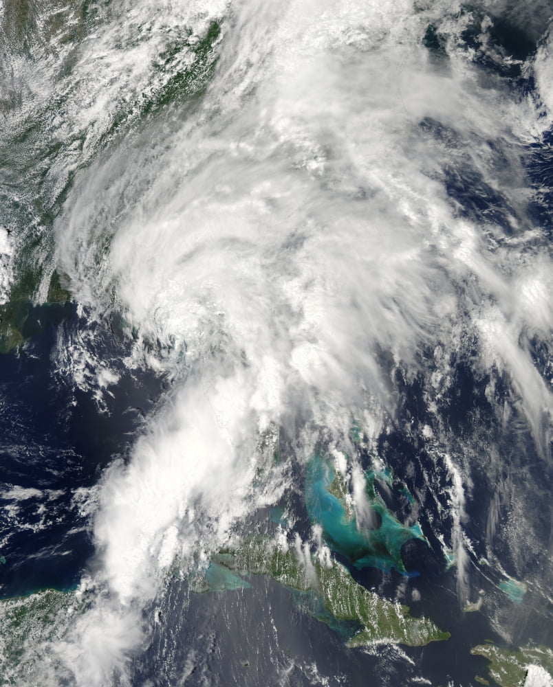 Tropical Storm Andrea over Florida Canvas Art - Stocktrek Images (26 x 32)