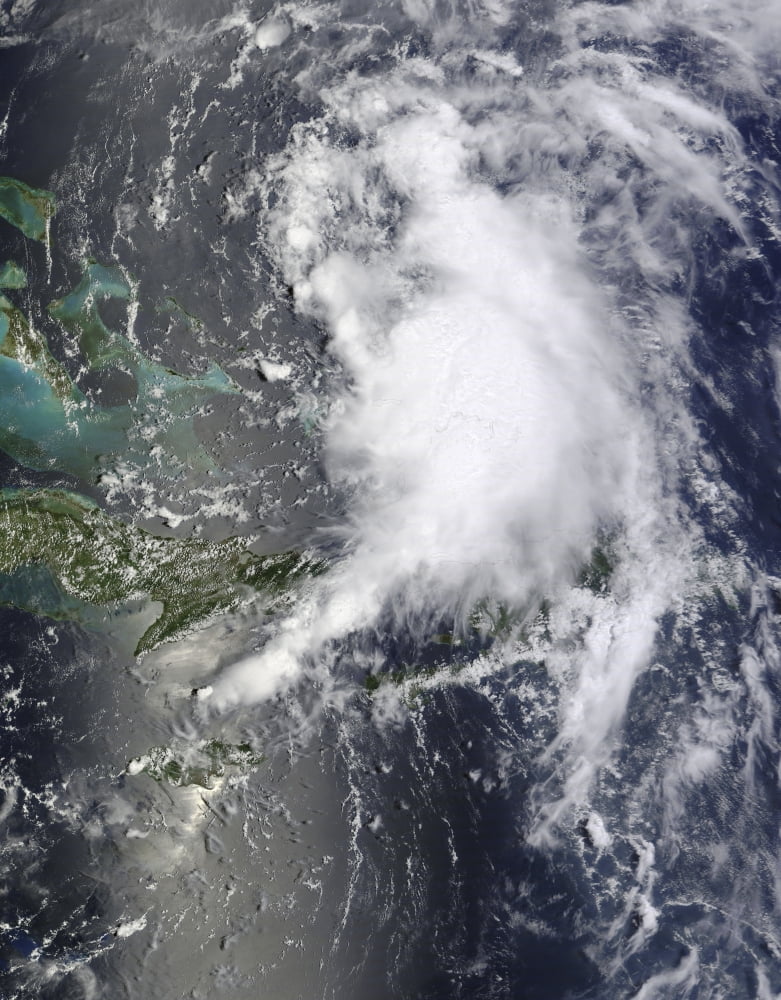 Tropical Storm Cristobal over the Bahamas Canvas Art - Stocktrek Images (25 x 32)