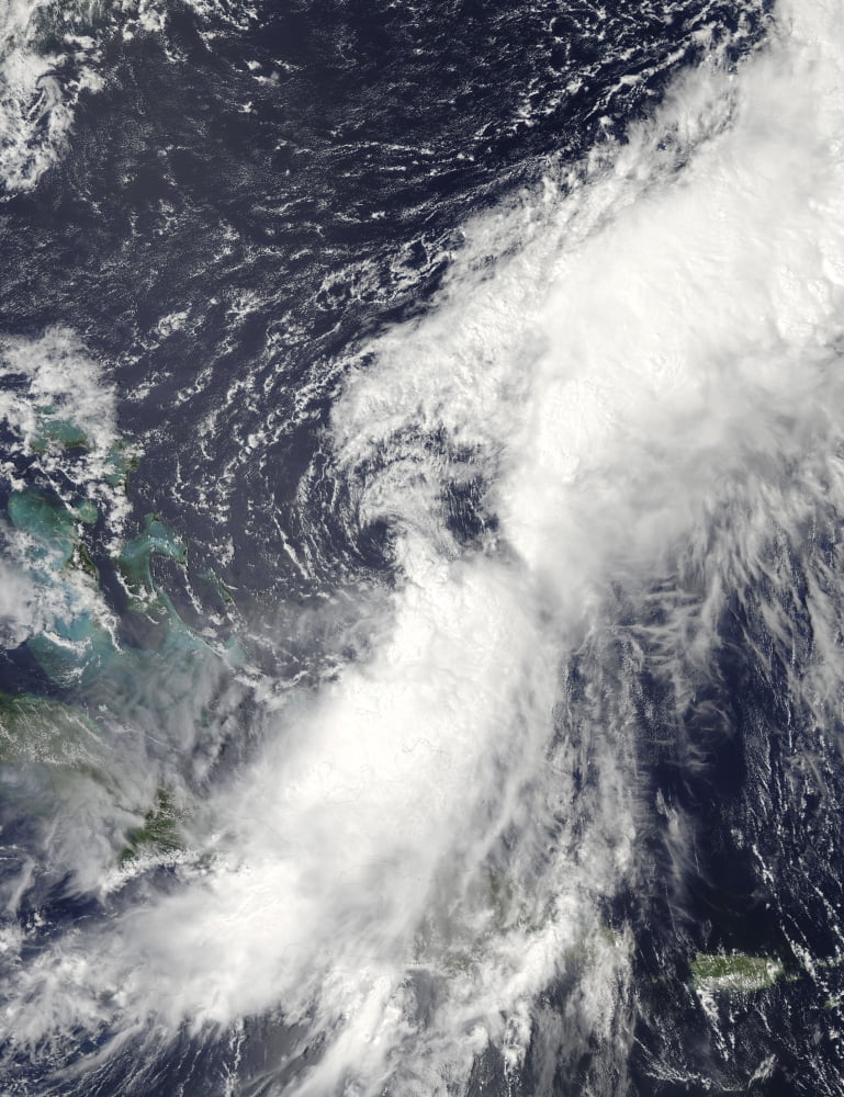 Tropical Storm Cristobal over the Bahamas Canvas Art - Stocktrek Images (25 x 32)