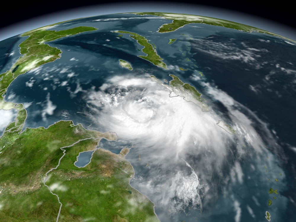 Tropical Storm Dennis Canvas Art - Stocktrek Images (32 x 24)