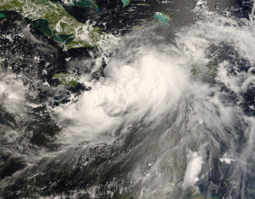 Tropical Storm Gustav in the Caribbean Sea Canvas Art - Stocktrek Images (32 x 25)