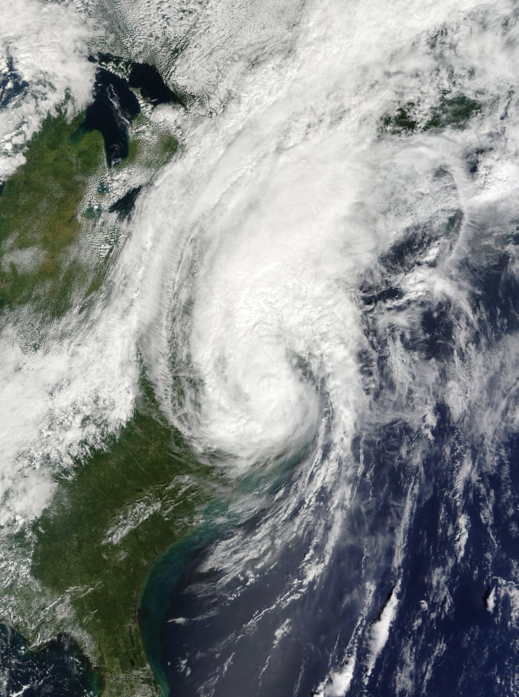 Tropical Storm Hanna over the East Coast Canvas Art - Stocktrek Images (25 x 33)