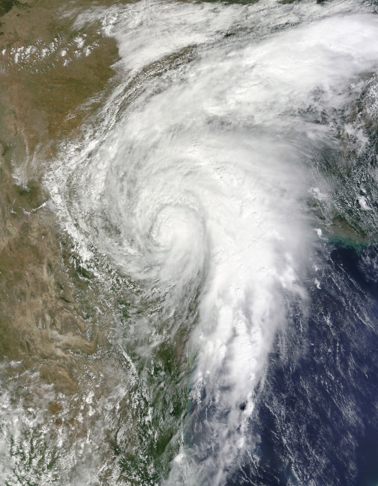 Tropical Storm Hermine over Texas Canvas Art - Stocktrek Images (25 x 33)