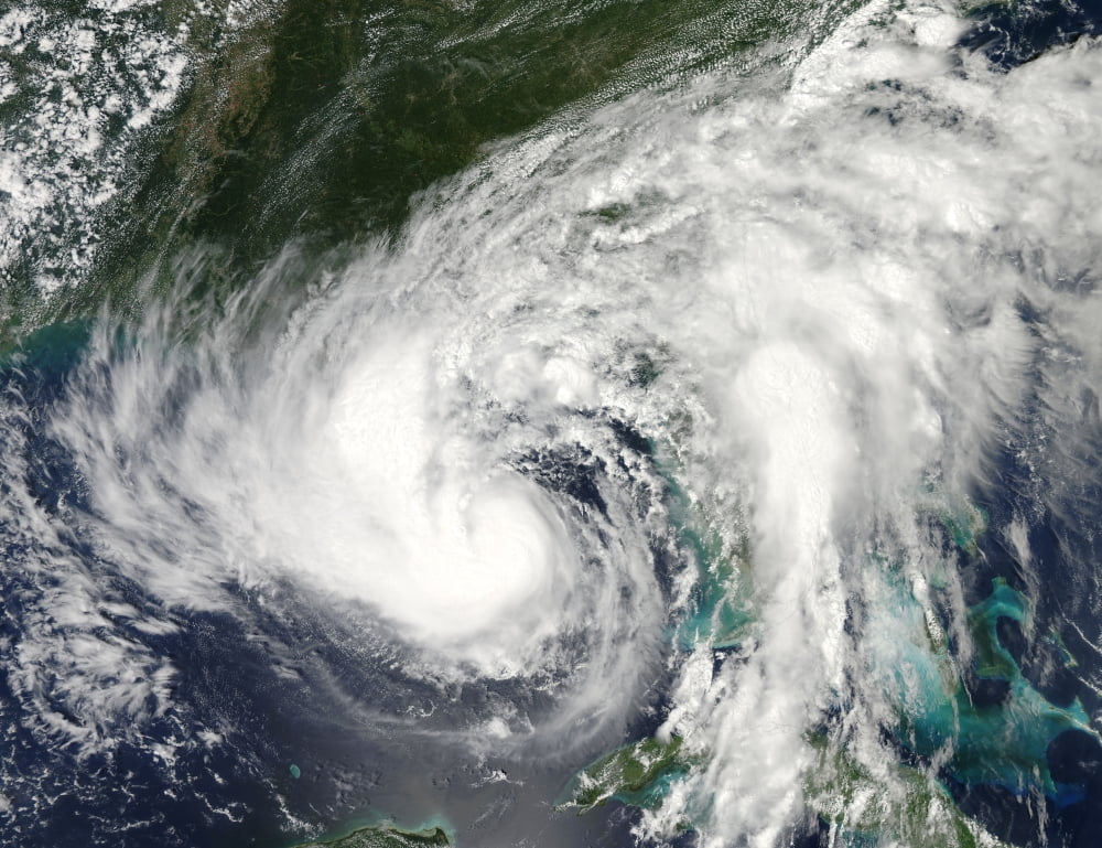 Tropical Storm Isaac moving through the Gulf of Mexico Canvas Art - Stocktrek Images (32 x 25)