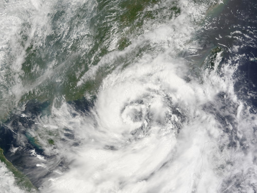 Tropical Storm Kammuri Canvas Art - Stocktrek Images (33 x 25)