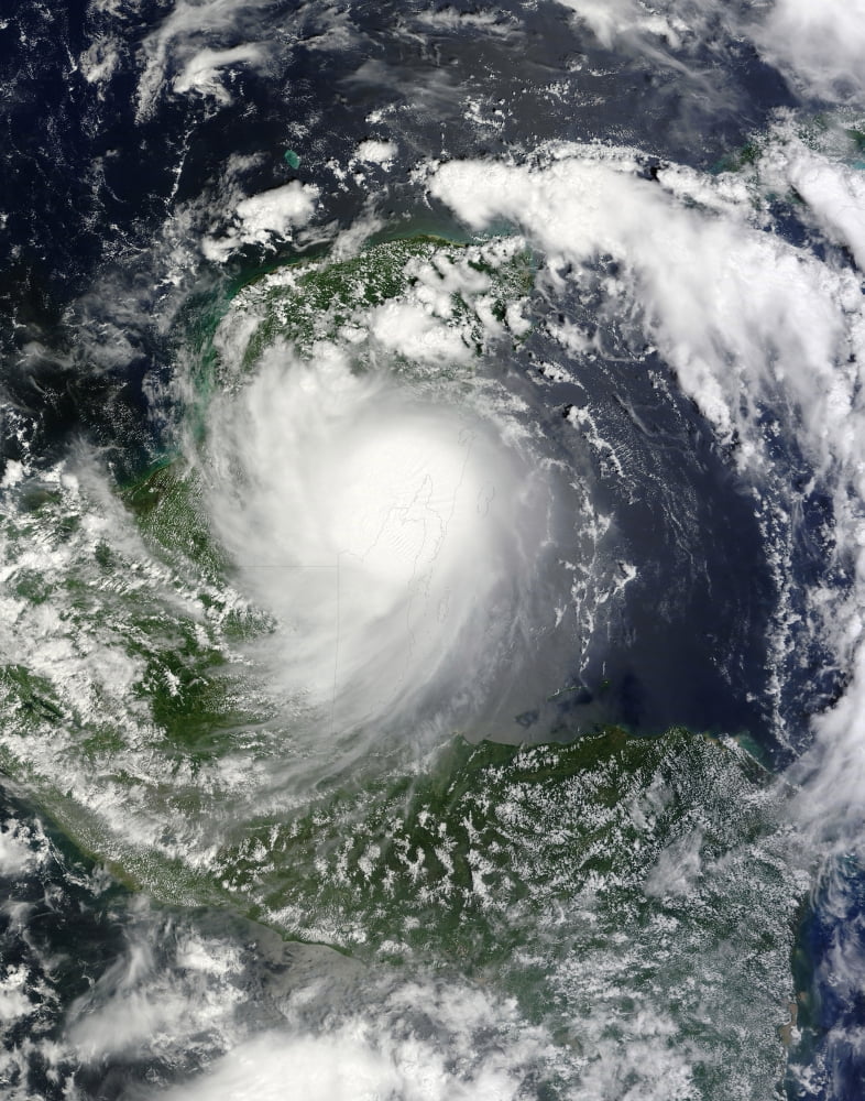 Tropical Storm Karl over the Yucatan Peninsula Canvas Art - Stocktrek Images (26 x 32)