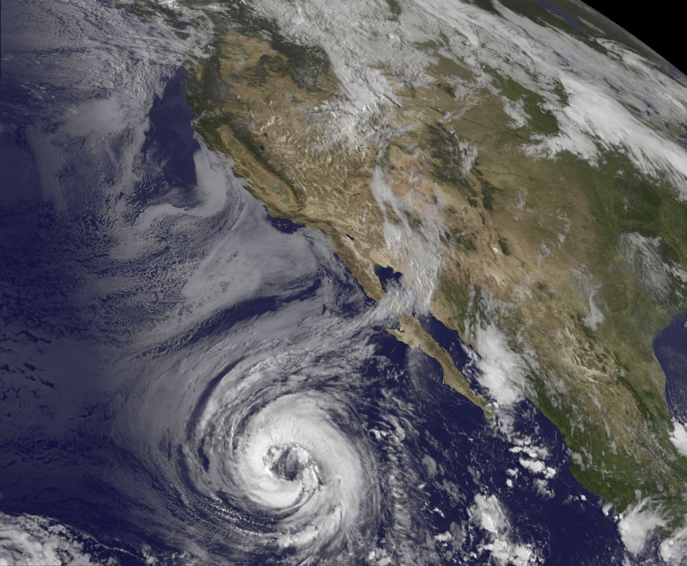 Tropical Storm Lowell strengthening into a hurricane Canvas Art - Stocktrek Images (31 x 26)