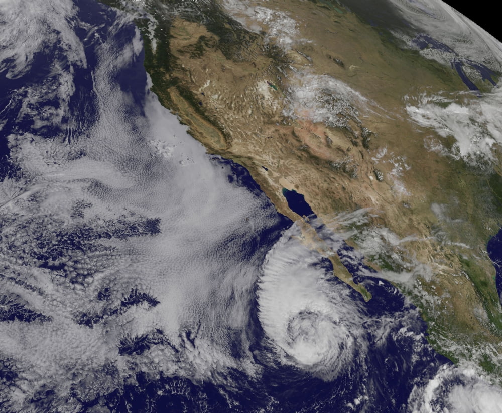 Tropical Storm Miriam off the coast of Baja California Canvas Art - Stocktrek Images (32 x 26)