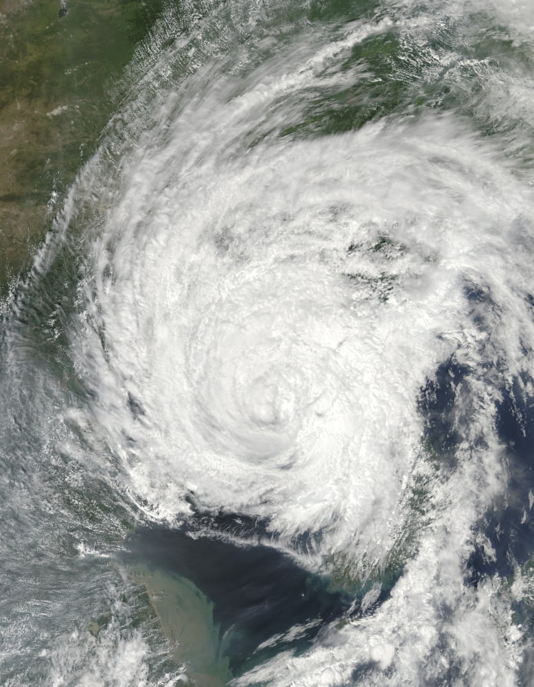 Tropical Storm Muifa over China and Korea Canvas Art - Stocktrek Images (25 x 32)