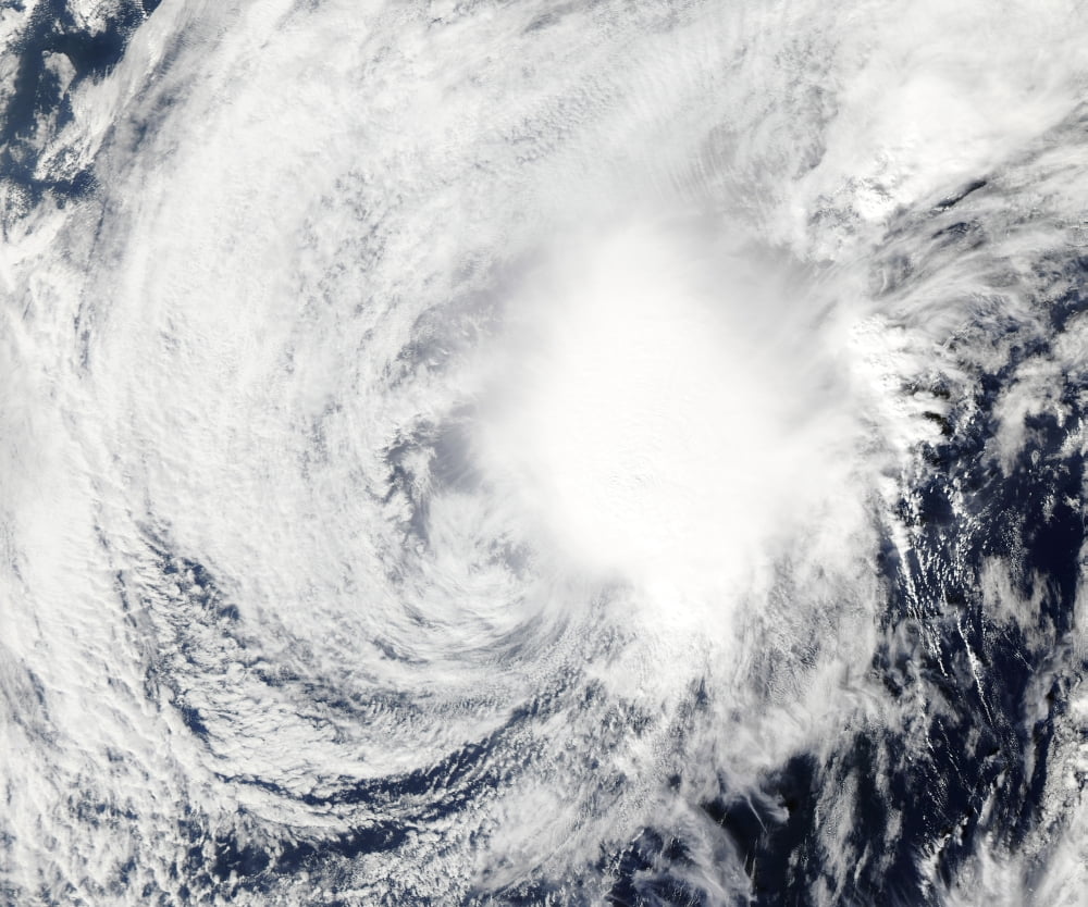 Tropical Storm Nida southeast of Kadena Okinawa Japan Canvas Art - Stocktrek Images (31 x 26)
