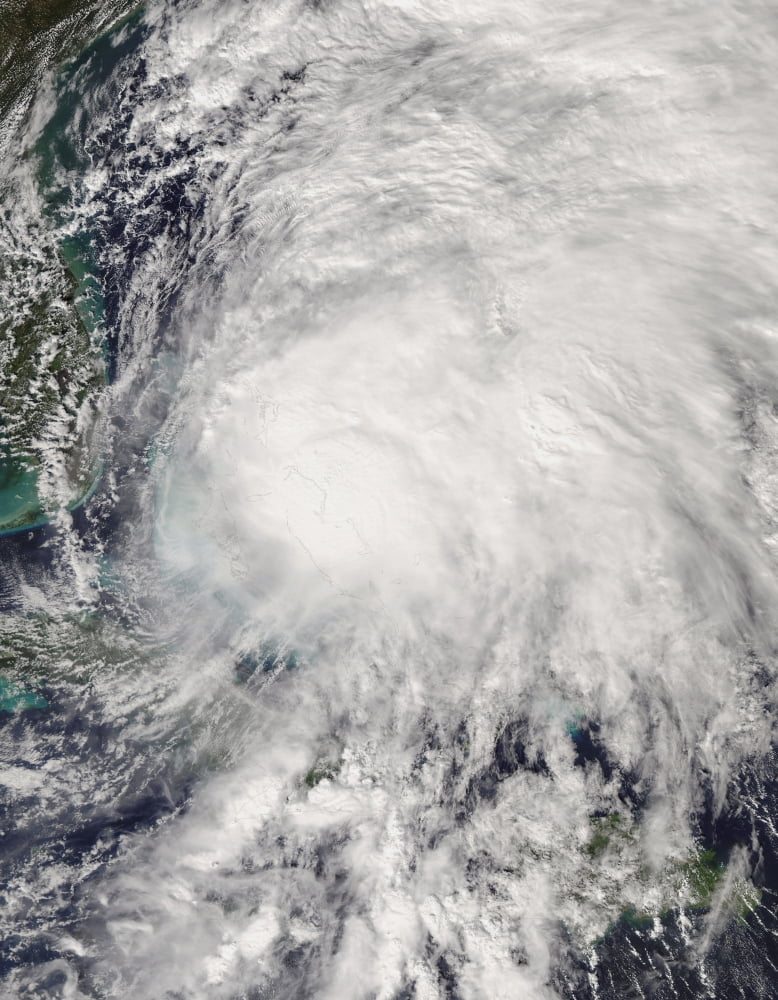 Tropical Storm Noel over the Bahamas Canvas Art - Stocktrek Images (25 x 32)
