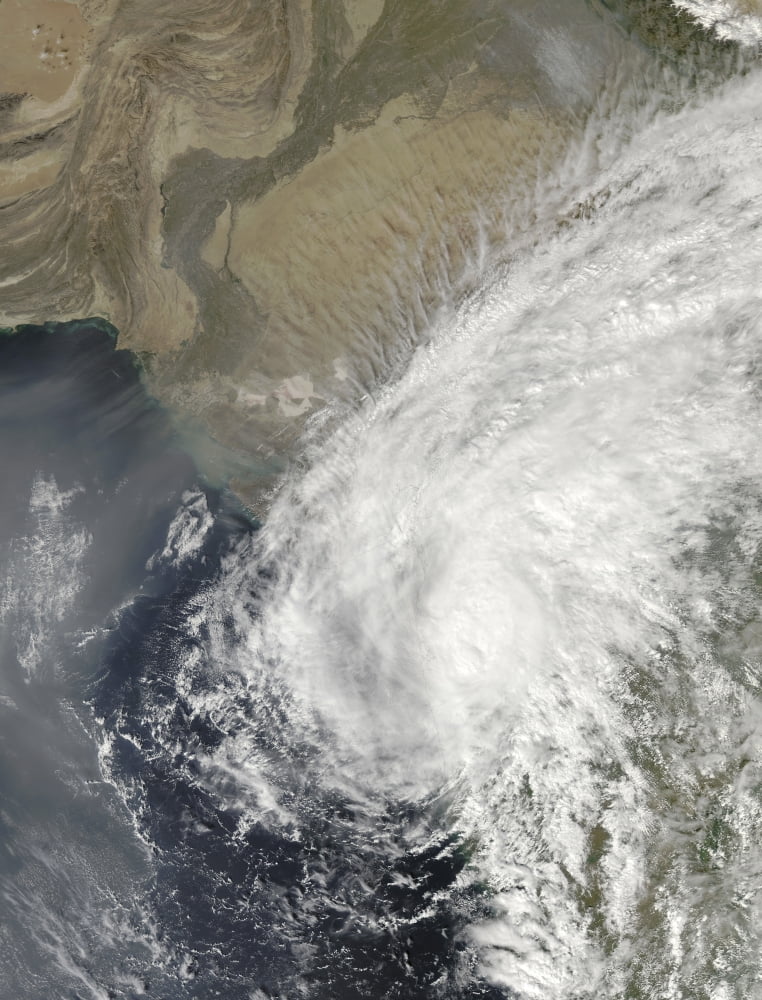 Tropical Storm Phyan near the India-Pakistan border Canvas Art - Stocktrek Images (25 x 32)
