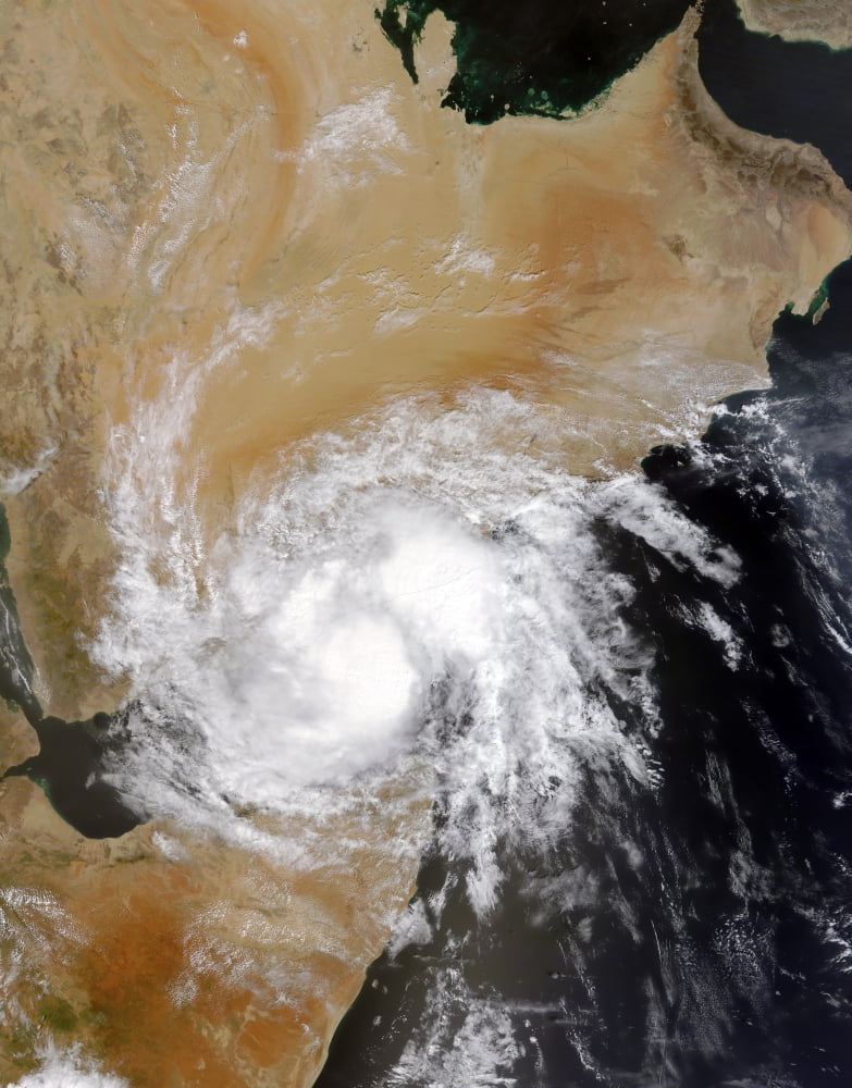 Tropical Storm Three in the northern Indian Ocean Canvas Art - Stocktrek Images (25 x 32)