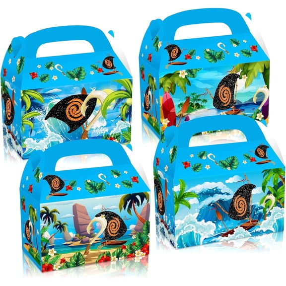 Tropical Style Double-Sided Color Printing Portable Folding Paper Box - Party Celebration Decoration Storage Box