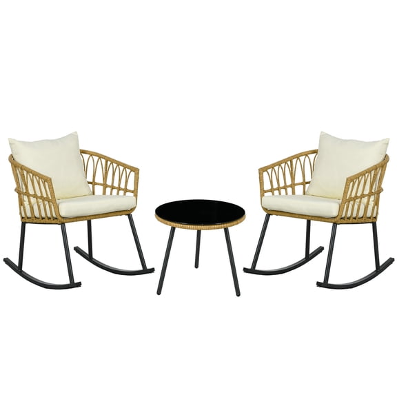 Tropical-Style PE Rattan | Sharing Morning Coffee on the Patio | Steel Frames with High Weight Capacity
