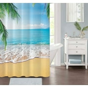 Tropical Summer Beach Fabric Shower Curtain Tropical Beach