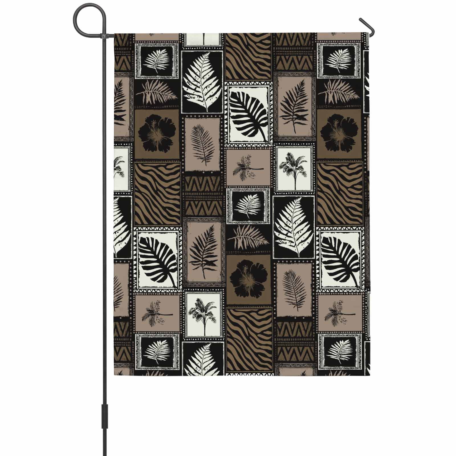 Boho Racing Flags Tropical Summer Boho House Flags For Outdoor, Monstera Fern Palm Leaf ...