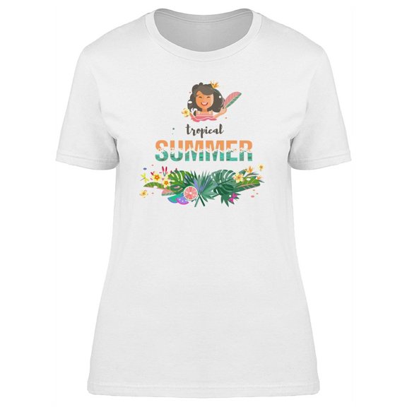 Tropical Summer Girl  Tee Women's -Image by Shutterstock