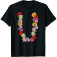 thumbnail image 1 of Tropical Summer Vacation Hawaiian Flowers Floral Lei T-Shirt Unisex S-5XL Hot Trending Shirt, Vintage Birthday Gift, 1 of 3