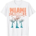 thumbnail image 1 of Tropical Summer Vacation Palm Trees Miami Beach Florida T-Shirt Unisex S-5XL Hot Trending Shirt, Vintage Birthday Gift, 1 of 2