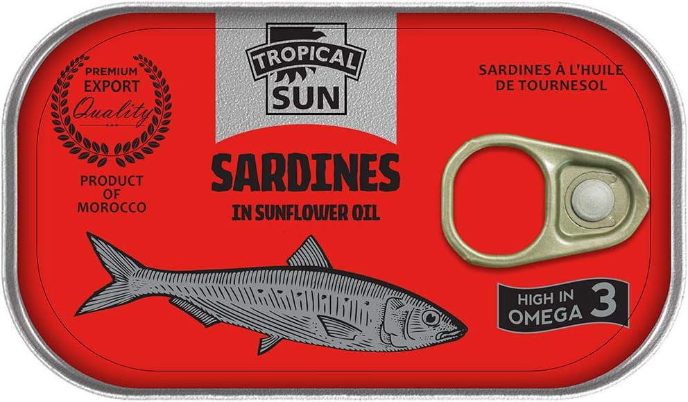 Tropical Sun Sardines in Sunflower Oil 125g (Pack of 12)