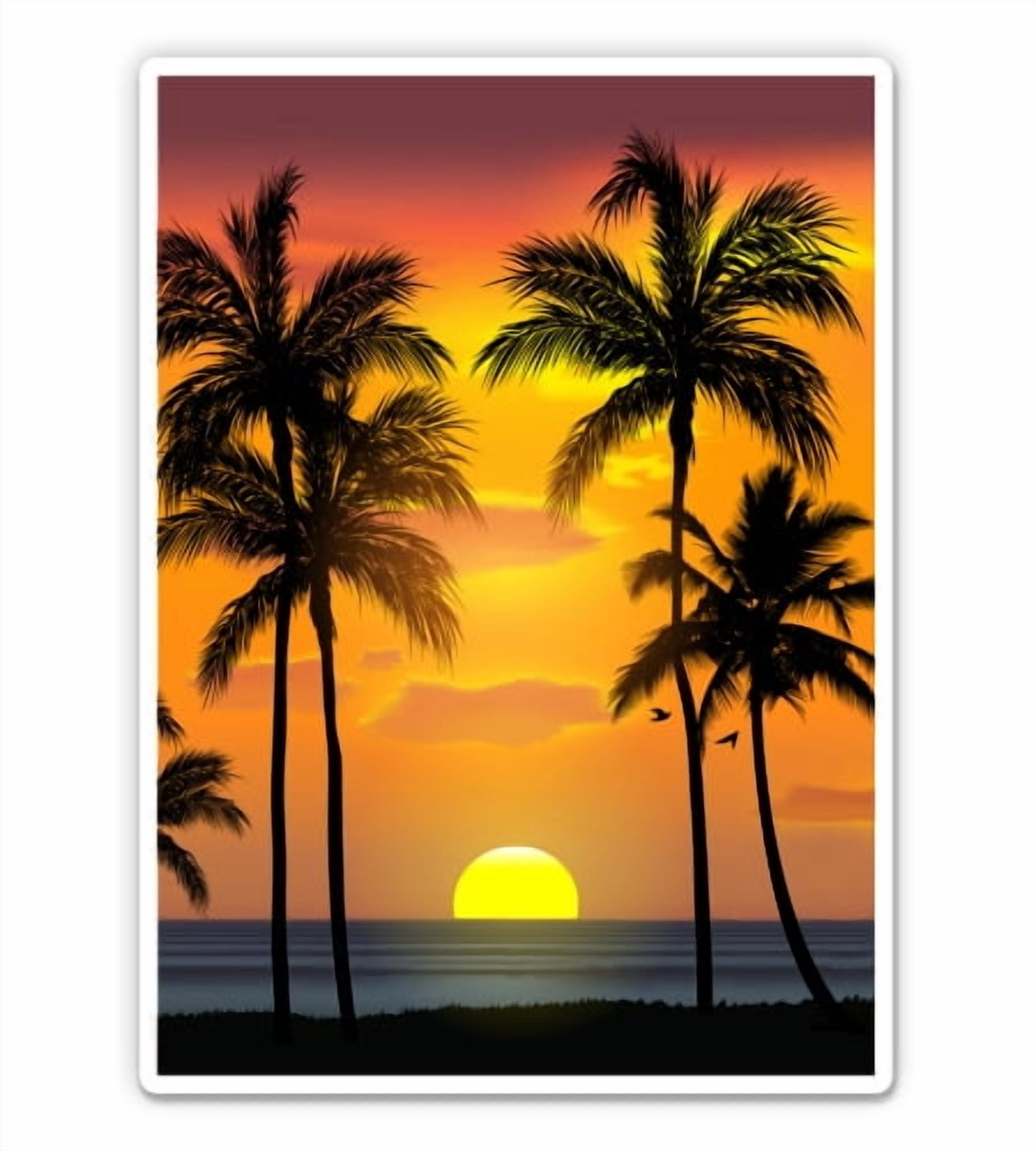 Tropical Sunset Palm Trees Beach Vacation - 3