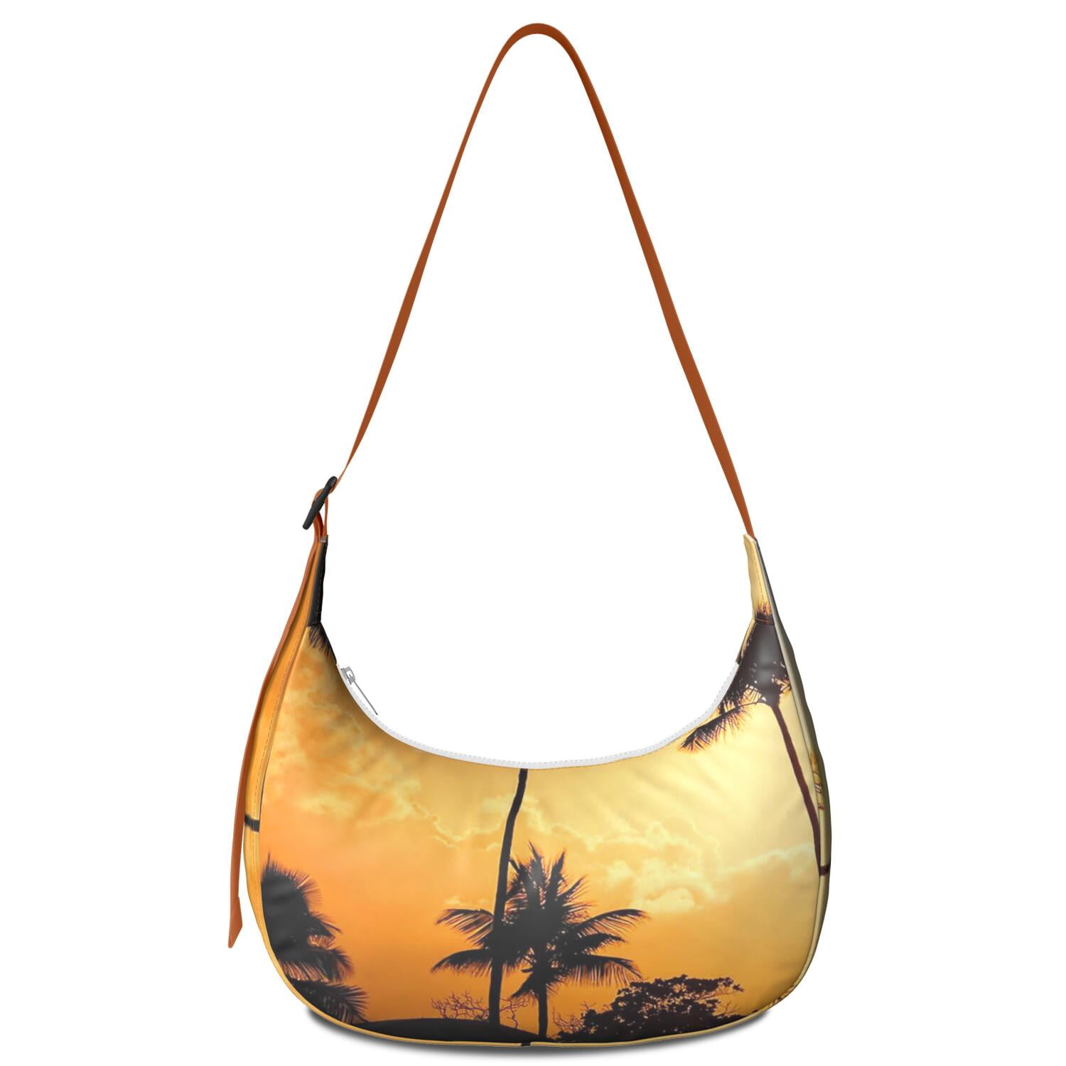 Tropical Sunset Palm Trees Crossbody Bag for Women Hawaiian Paradise ...