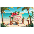 thumbnail image 1 of Tropical Theme Birthday Banner Hawaiian Decor Beach Party Backdrop for Birthday Party Kids Event Celebration, 1 of 6