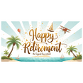thumbnail image 1 of Tropical Theme Happy Retirement Beach Banner Palm Trees Travel for Retirement Party Celebration Vacation, 1 of 7