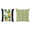 thumbnail image 1 of Ambesonne Tropical Throw Pillow Cover 2 Pack, Hawaiian Exotic Bouquets, 24", Green Mustard, 1 of 2
