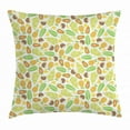 thumbnail image 1 of Tropical Throw Pillow Cushion Cover, Abstract Exotic Island Fruits in Lively Colors Pineapple Papaya Coconut and Leaves, Decorative Square Accent Pillow Case, 18 X 18 Inches, Multicolor, by Ambesonne, 1 of 2