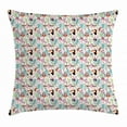 thumbnail image 1 of Tropical Throw Pillow Cushion Cover, Exotic Birds Pattern Cartoon Style Toucan Owls and Parrots Hawaii Flora and Fauna, Decorative Square Accent Pillow Case, 16 X 16 Inches, Multicolor, by Ambesonne, 1 of 2