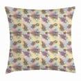 thumbnail image 1 of Tropical Throw Pillow Cushion Cover, Exotic Forest Giant Leaves and Flowers in Pastel Tone Fantasy Holiday Jungle Theme, Decorative Square Accent Pillow Case, 20 X 20 Inches, Multicolor, by Ambesonne, 1 of 2