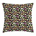 thumbnail image 1 of Tropical Throw Pillow Cushion Cover, Graphic Pattern of Tropical Exotic Pappy Fruits Such as Mango Rambutan and Guava, Decorative Square Accent Pillow Case, 24 X 24 Inches, Multicolor, by Ambesonne, 1 of 2