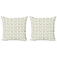 thumbnail image 1 of Ambesonne Tropical Throw Pillow Cover 2 Pack, Palm Trees Pattern, 18", Multicolor, 1 of 2