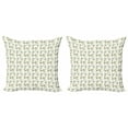 thumbnail image 1 of Ambesonne Tropical Throw Pillow Cover 2 Pack, Palm Trees Pattern, 20", Multicolor, 1 of 2