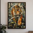 Tropical Tiger Wall Art Print, Cubist Jungle Animal Decor - Walmart.com