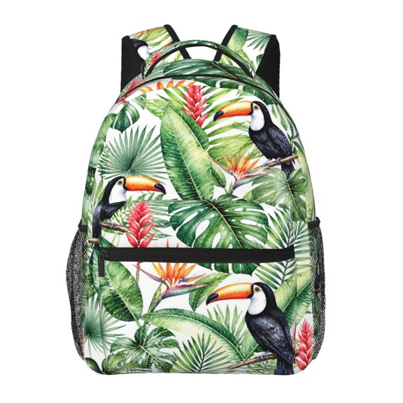 Tropical Toucan Bird Backpack Lightweight Travel Bag for Men and Women
