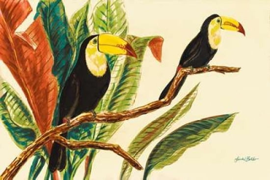 Tropical Toucans II Canvas Art - Linda Baliko (12 x 18)