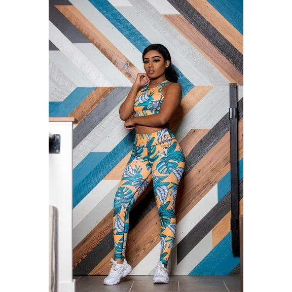 "Tropical Trainer" 2 Piece Legging Set