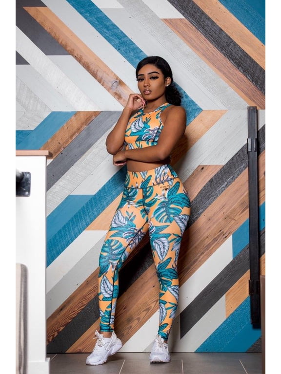 "Tropical Trainer" 2 Piece Legging Set