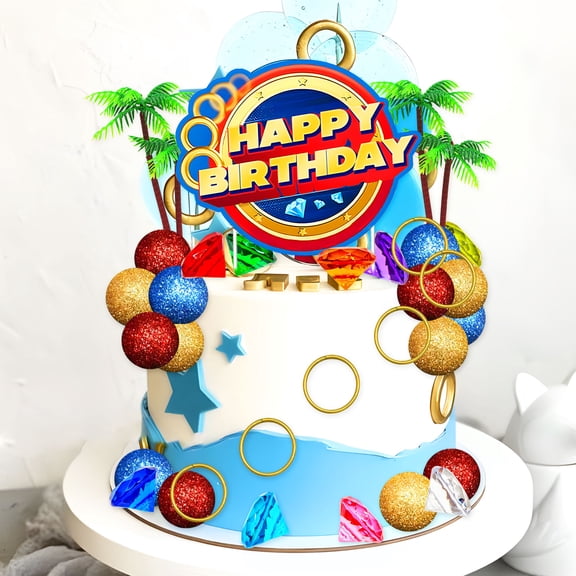Tropical Treasure Adventure Birthday Cake Decorations - Vibrant Party Decor Set for Themed Celebrations